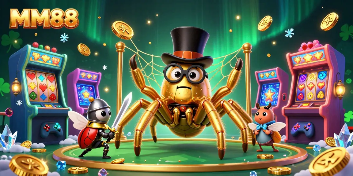 Experience the thrill with MM88 in a vibrant casino scene filled with gold and action