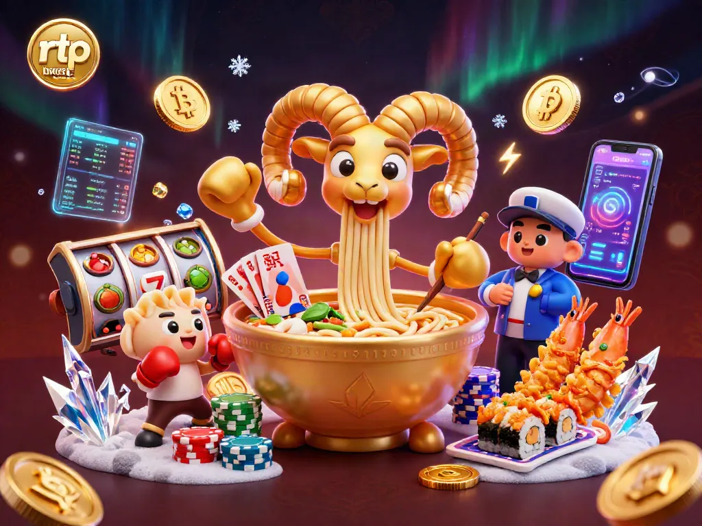 Engage with rtp live slot dynamics while enjoying a vibrant casino scene of characters and crypto elements.