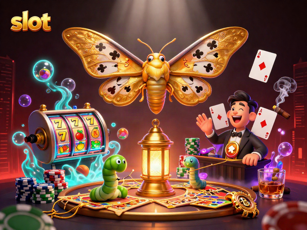 Spin the slot reels and win big with colorful symbols and vibrant casino elements.