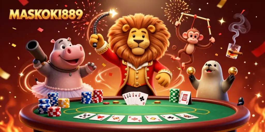 Experience the thrill of MASKOKI889 with lively characters and poker action in rich detail.