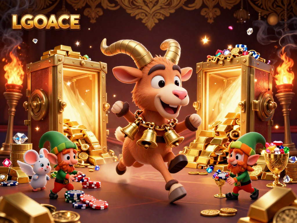 LGOACE captivates players with a festive casino scene featuring Krampus engaging in a thrilling game.