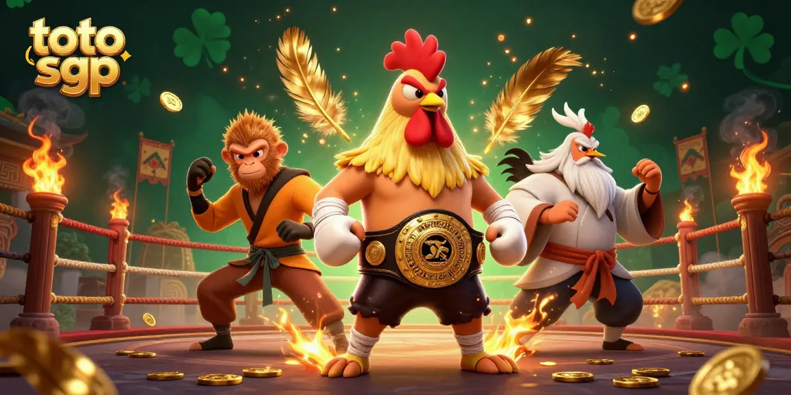 Toto sgp winning strategy with animated characters in a vibrant gambling arena